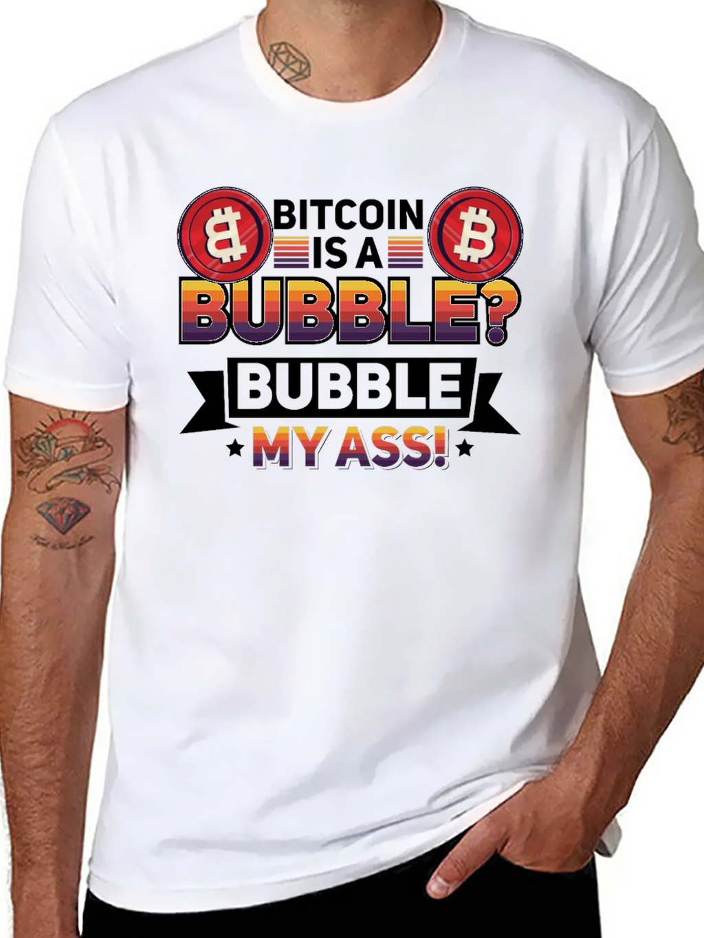 Bitcoin Bubble T-Shirt - Crypto Humor Tee product image 7