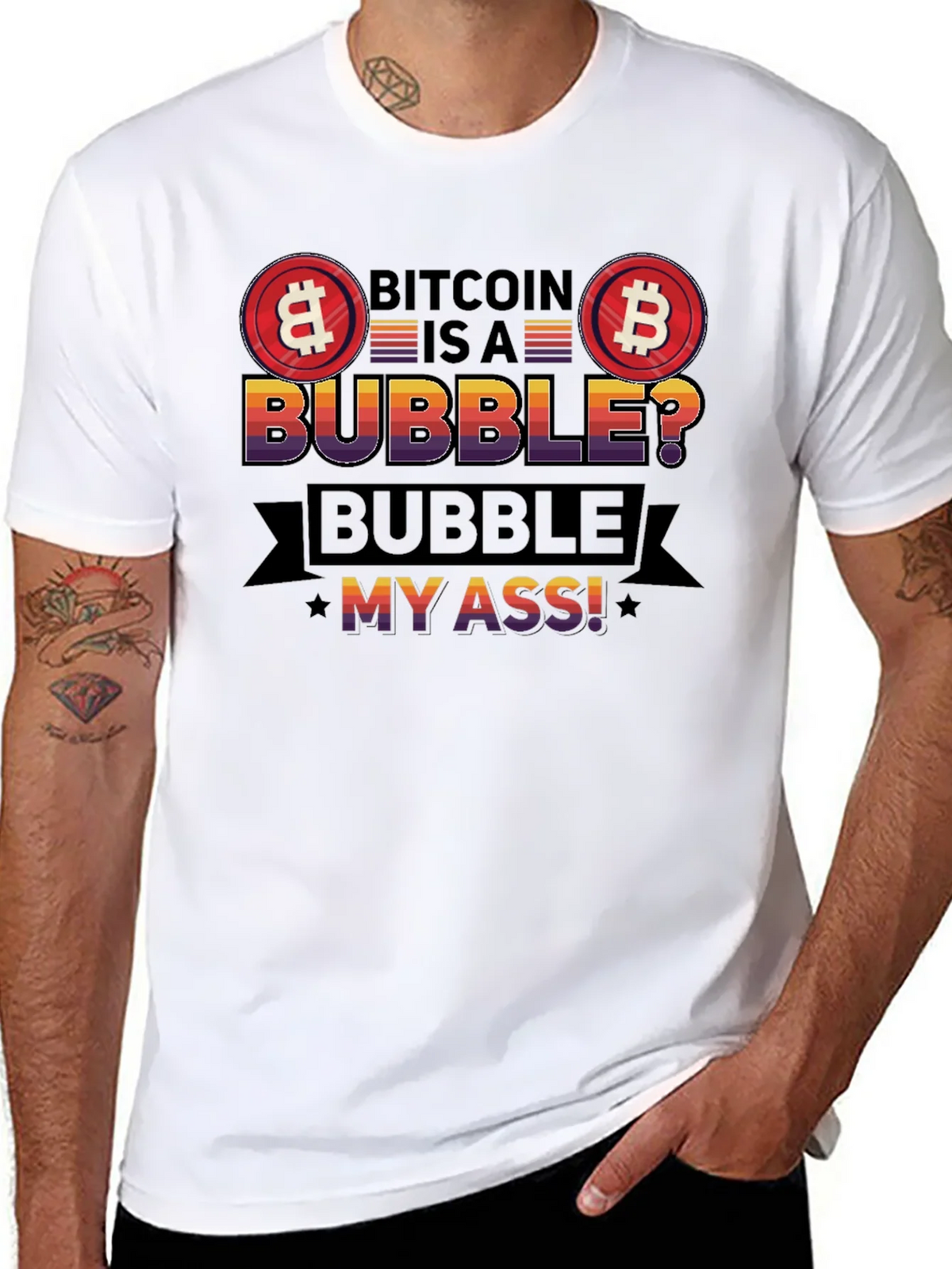 Bitcoin Bubble T-Shirt - Crypto Humor Tee product image 7