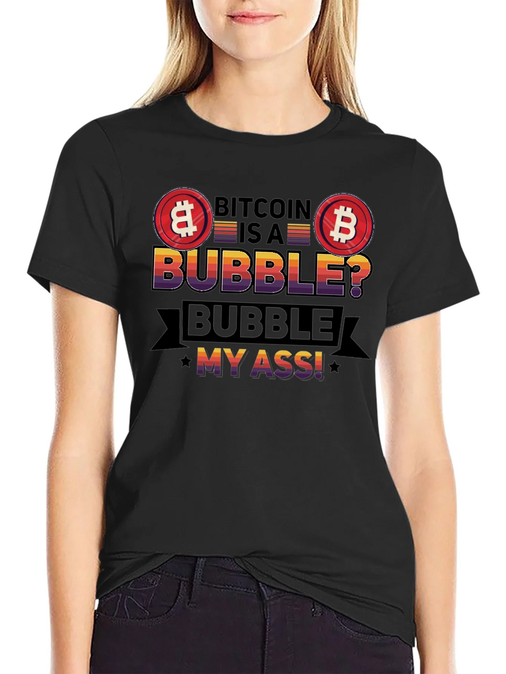 Bitcoin Bubble T-Shirt - Crypto Humor Tee product image 2