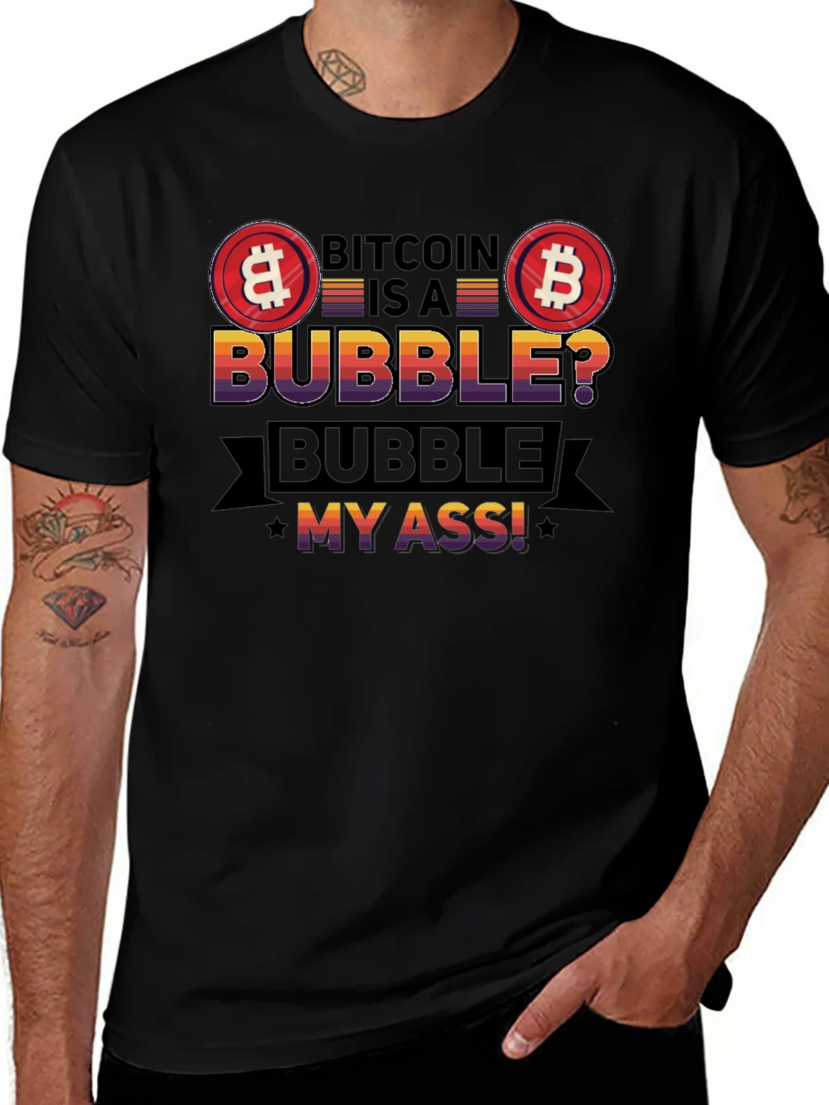 Bitcoin Bubble T-Shirt - Crypto Humor Tee product image 1