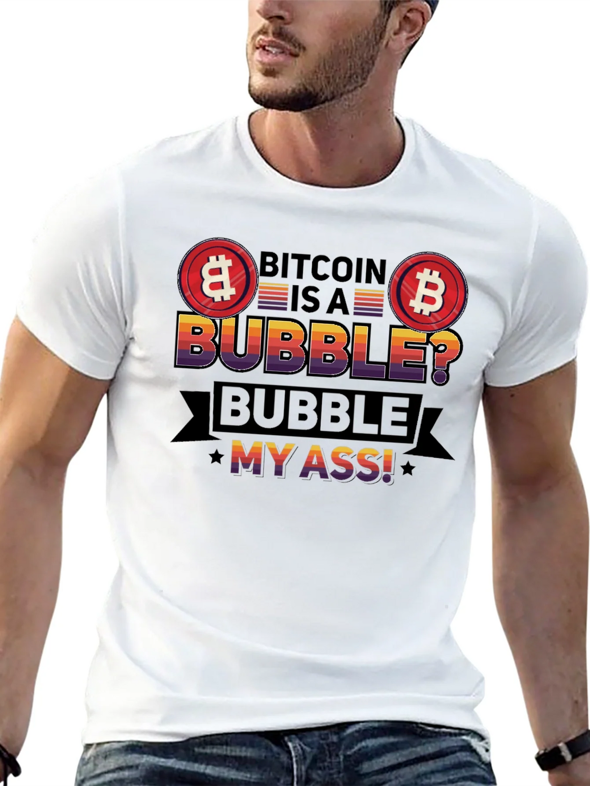Bitcoin Bubble T-Shirt - Crypto Humor Tee product image 12