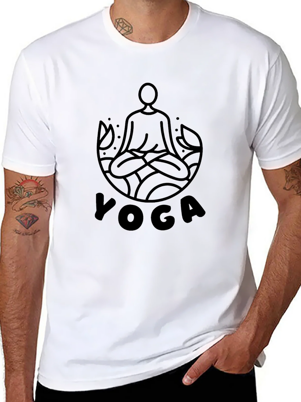 Yoga Graphic Black T-Shirt product image 7