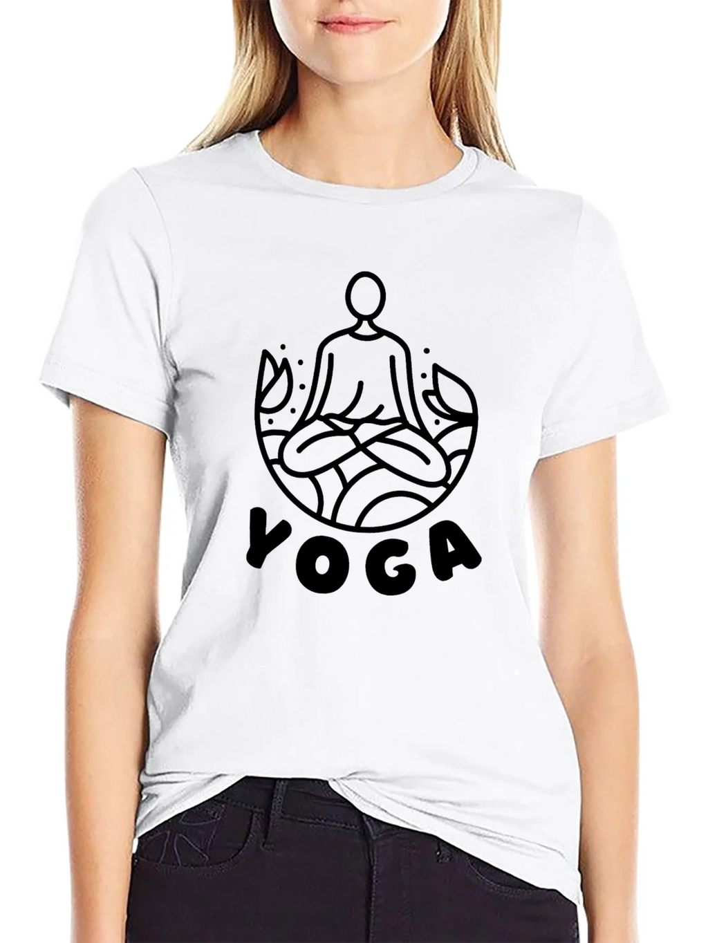 Yoga Graphic Black T-Shirt product image 8