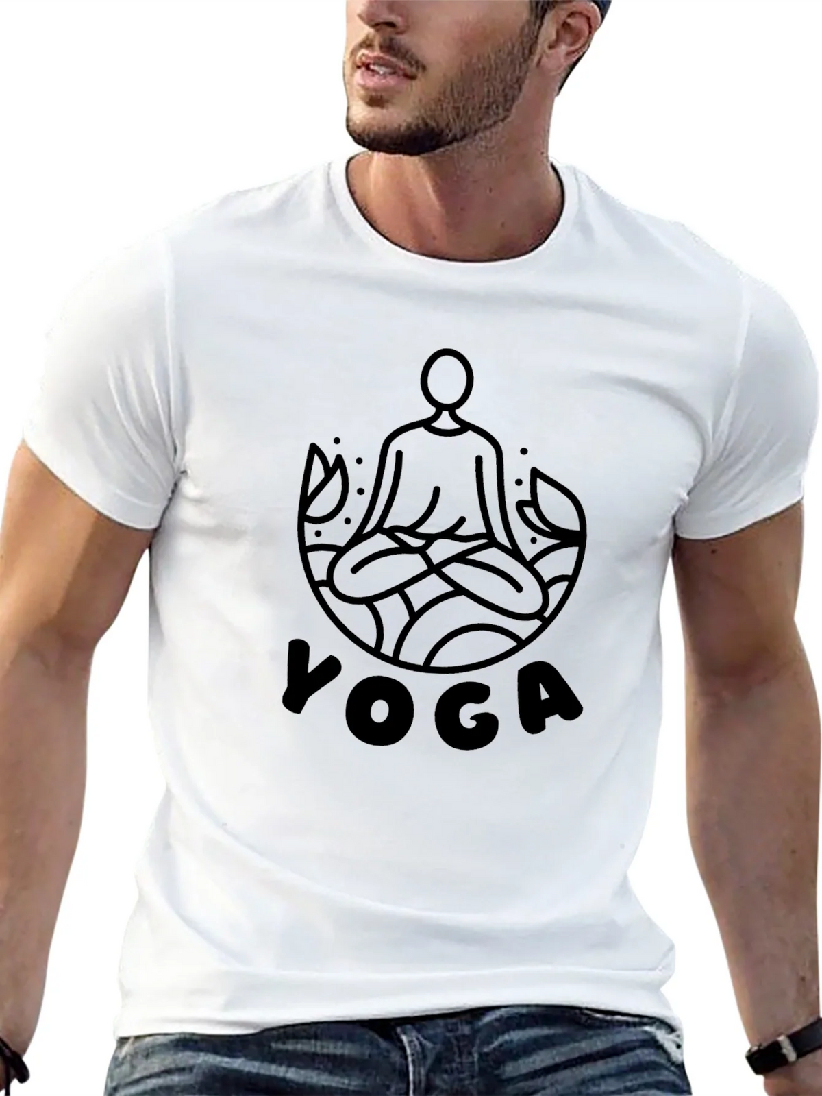 Yoga Graphic Black T-Shirt product image 12