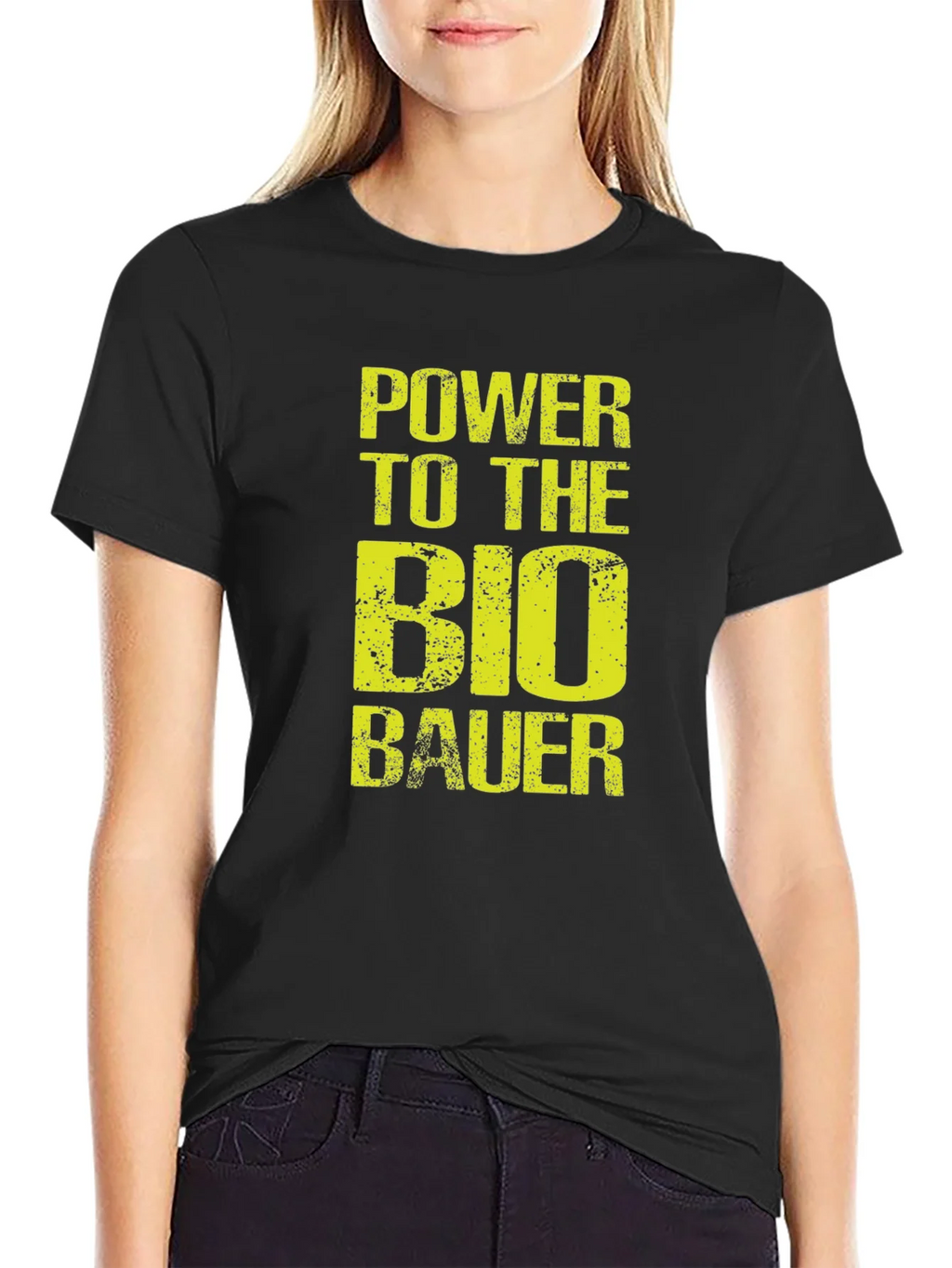Power to the Bio Bauer Black Graphic Tee product image 2
