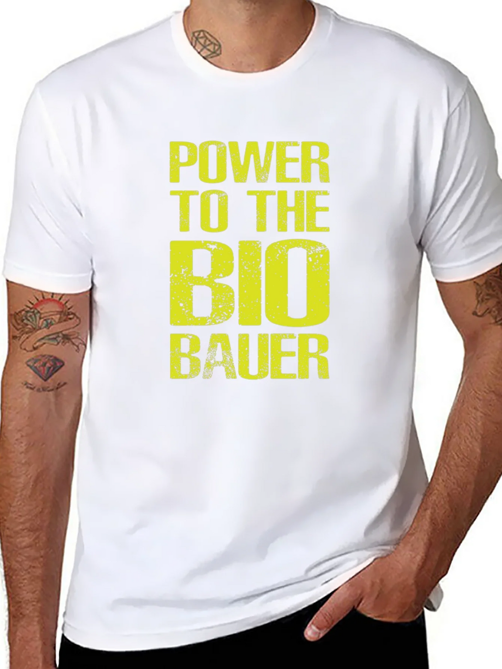Power to the Bio Bauer Black Graphic Tee product image 7