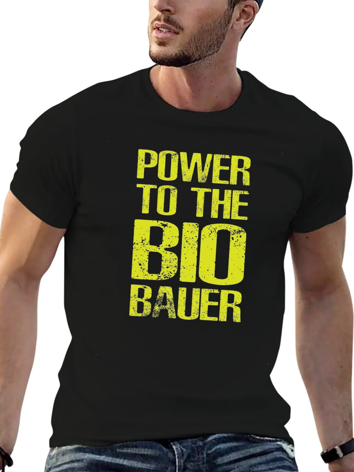 Power to the Bio Bauer Black Graphic Tee product image 6