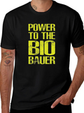 Power to the Bio Bauer Black Graphic Tee product image 1