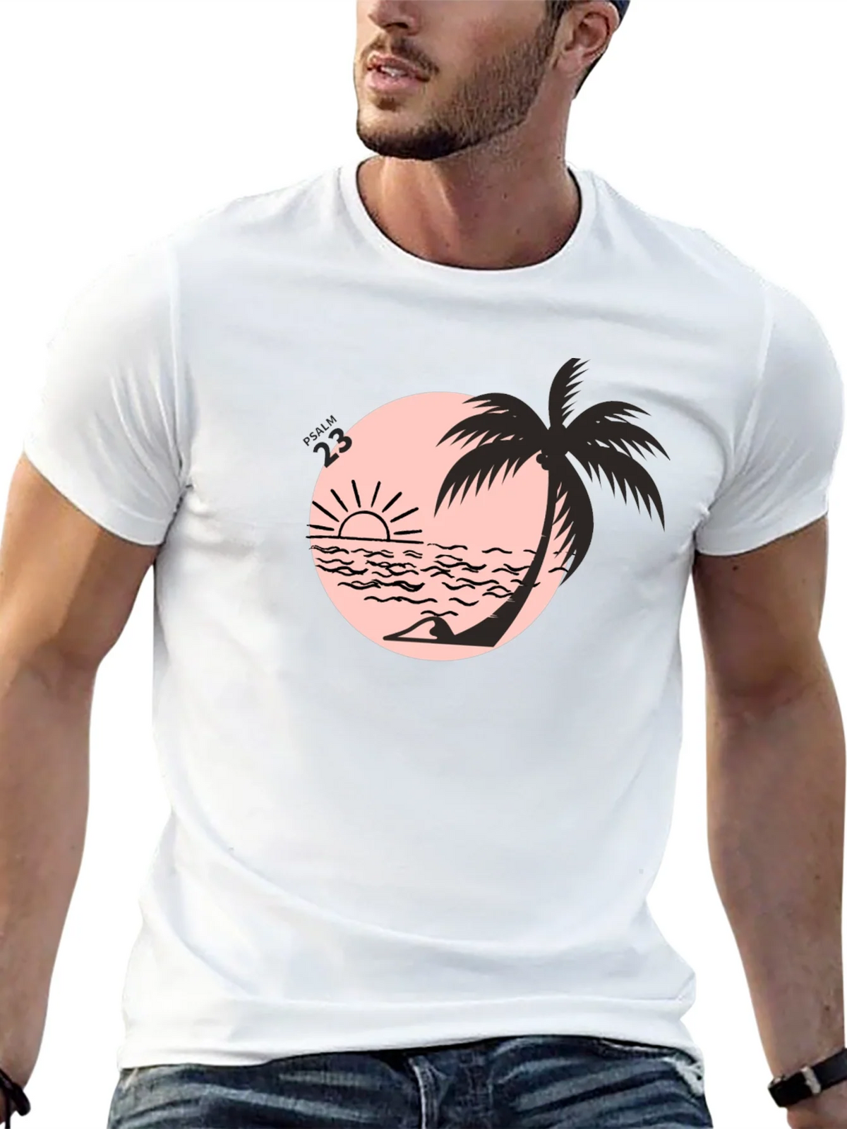Black Beach Palm Graphic Tee product image 3