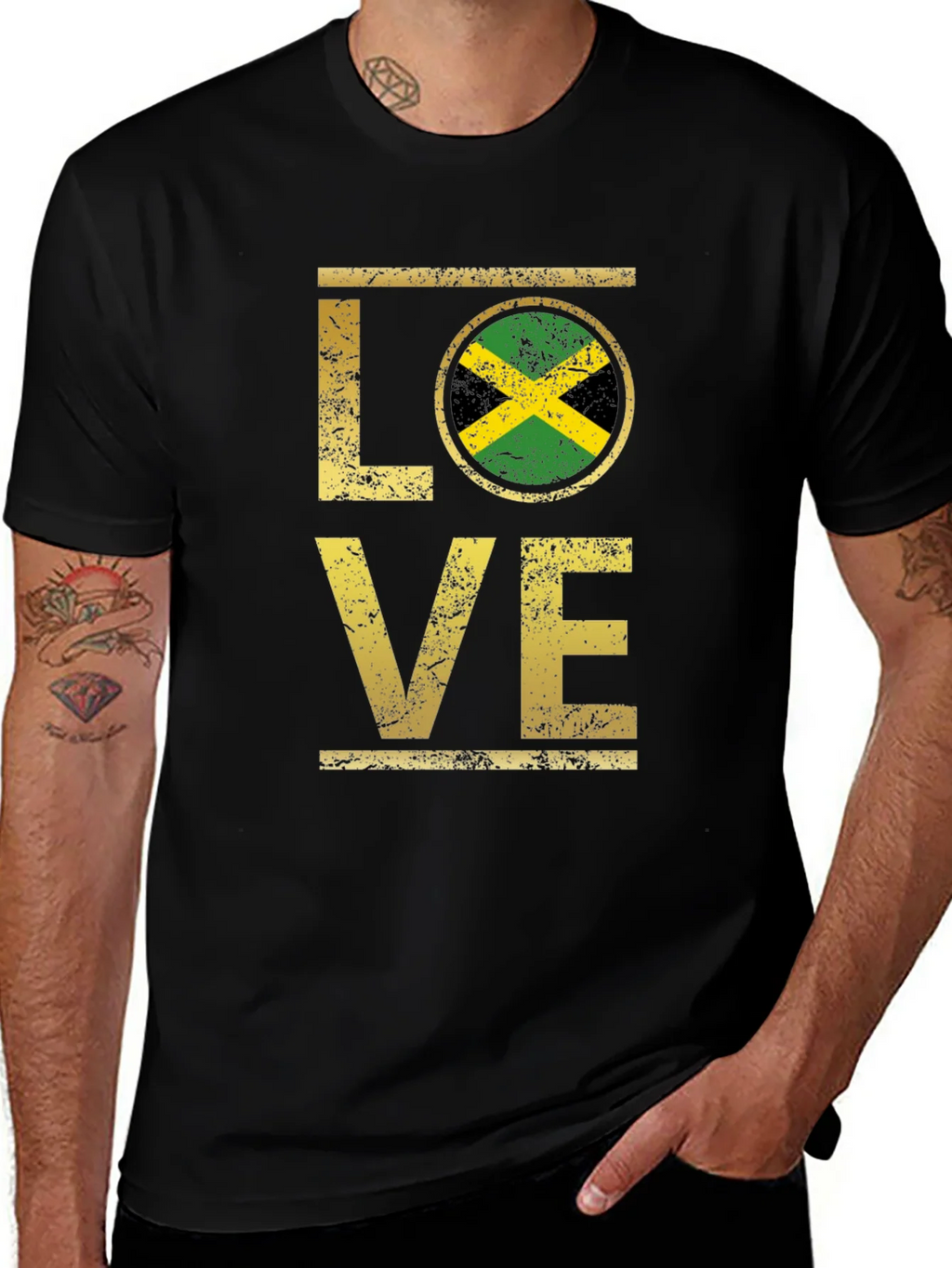 Jamaica Love T-Shirt - Distressed Graphic Tee product image 1
