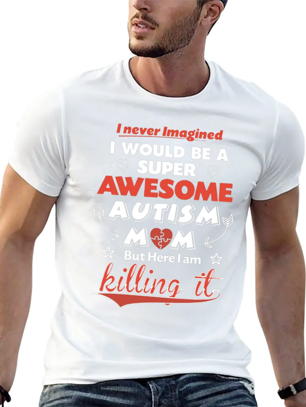 Awesome Autism Mom T-Shirt - Super Tee product image 12