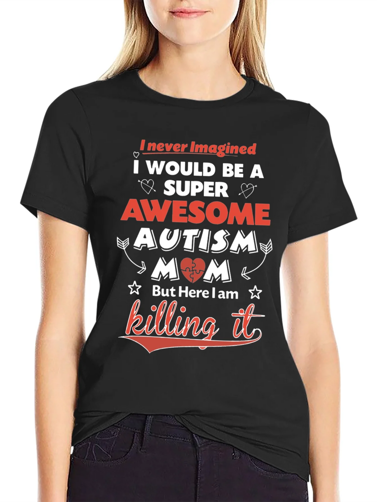 Awesome Autism Mom T-Shirt - Super Tee product image 2