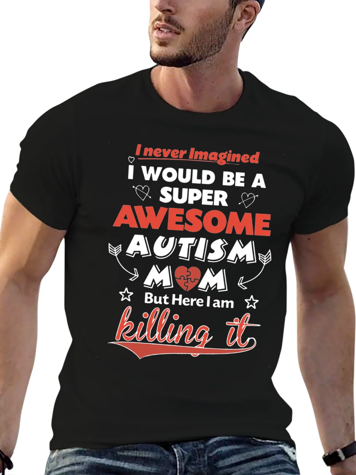 Awesome Autism Mom T-Shirt - Super Tee product image 6