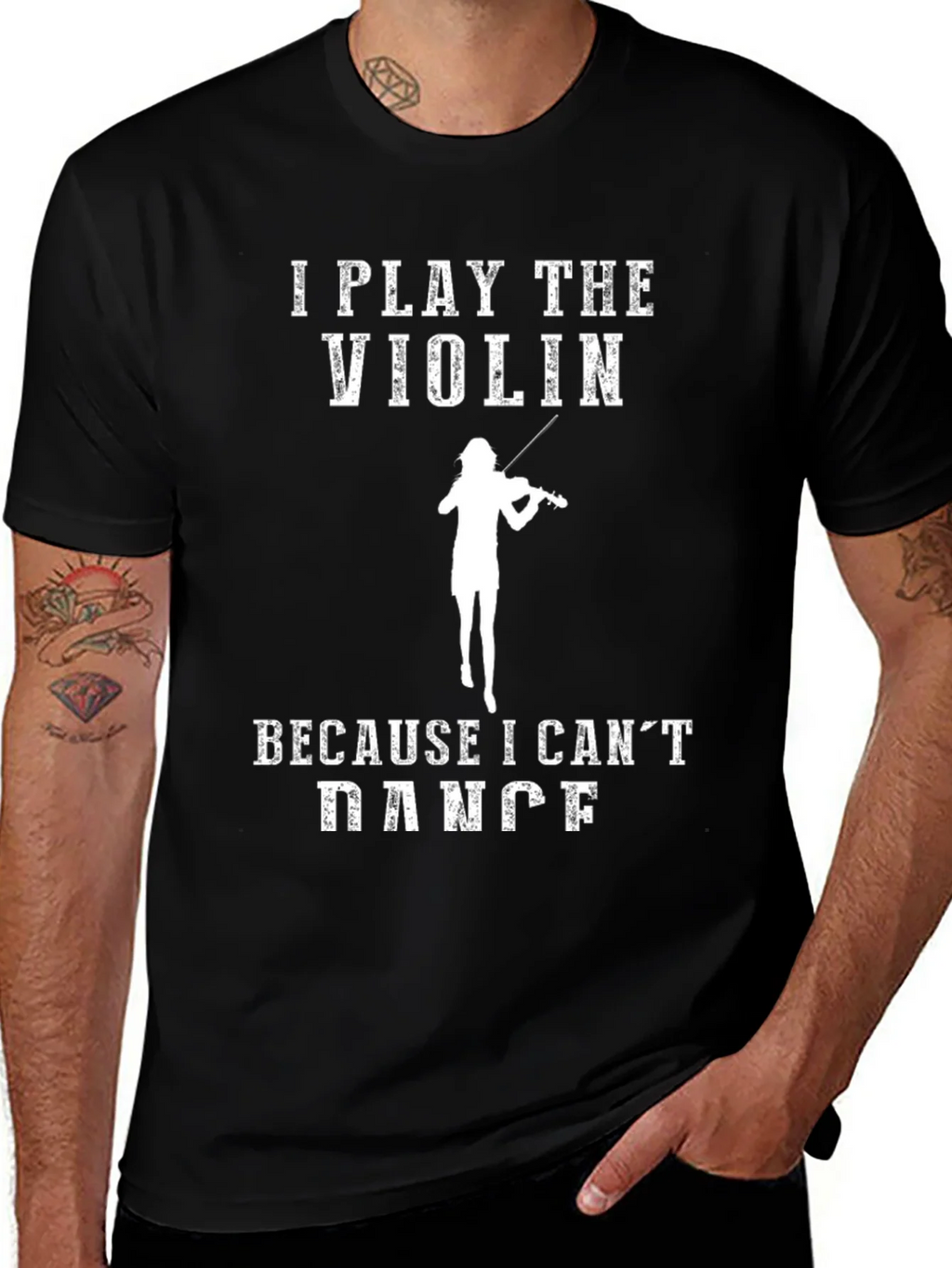 Violin Player Humor T-Shirt - I Play The Because I Cant product image 1