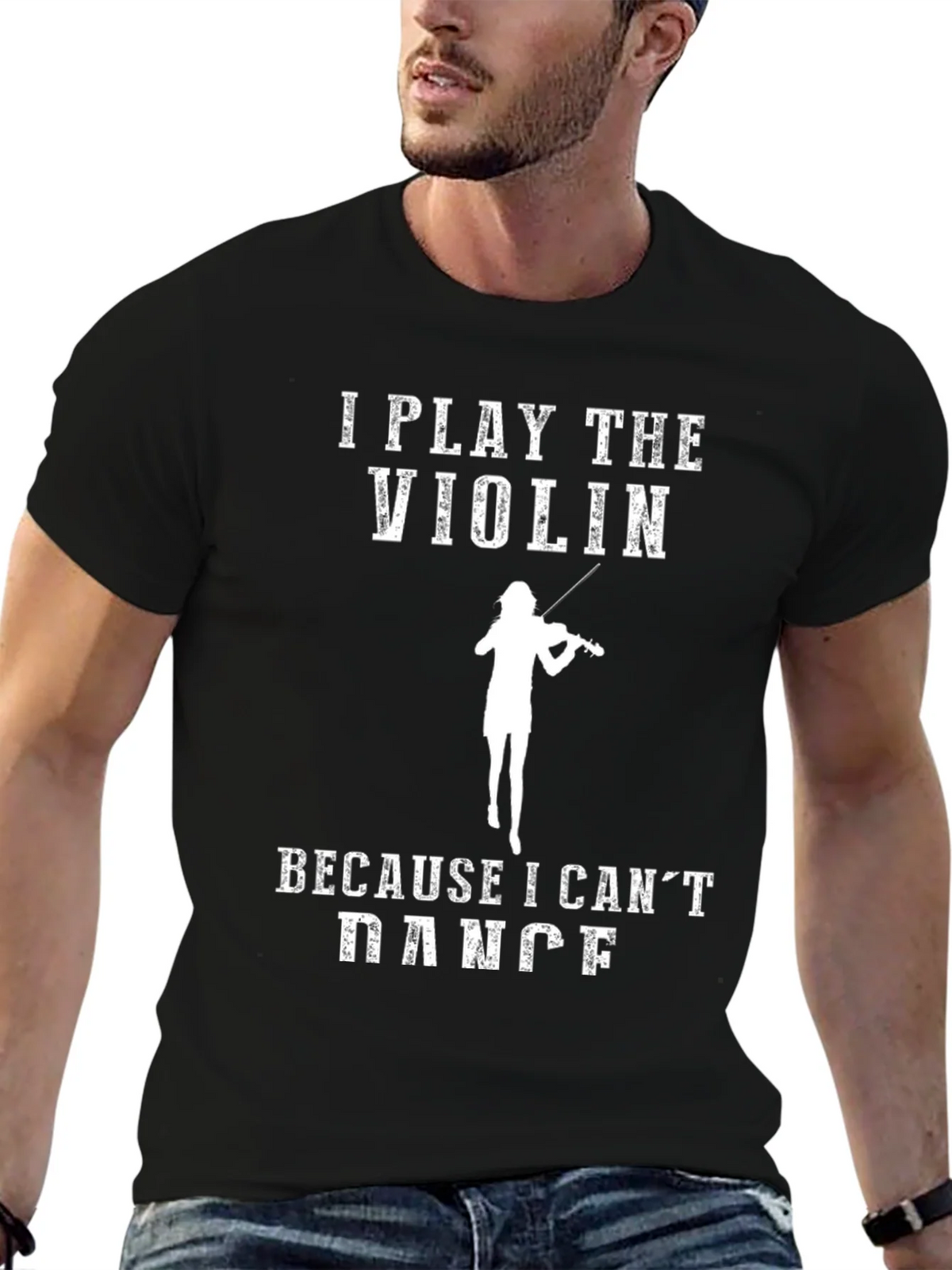 Violin Player Humor T-Shirt - I Play The Because I Cant product image 6