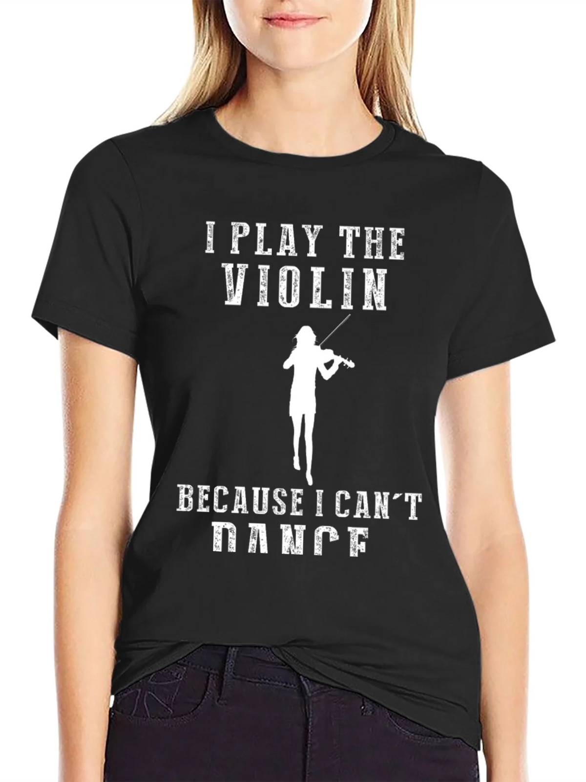 Violin Player Humor T-Shirt - I Play The Because I Cant product image 2