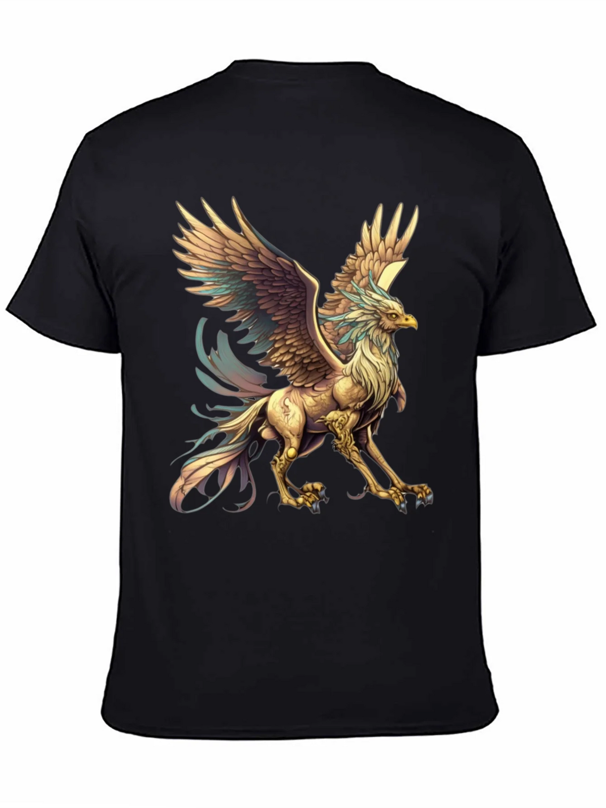 Mythical Griffin Graphic Tee - Black Cotton T-Shirt product image 4