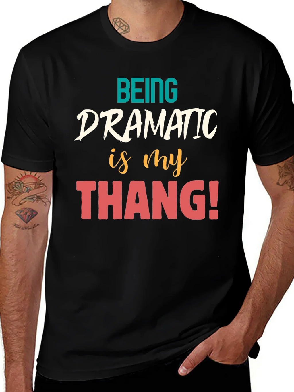 Dramatic Thang Graphic Tee - Black product image 1