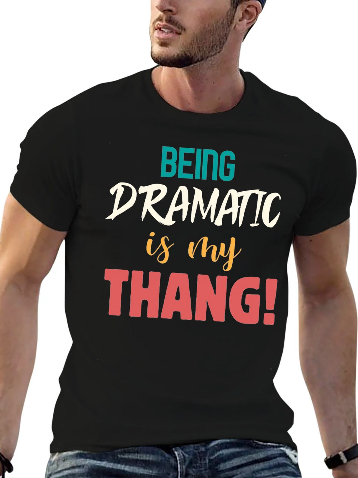 Dramatic Thang Graphic Tee - Black product image 6