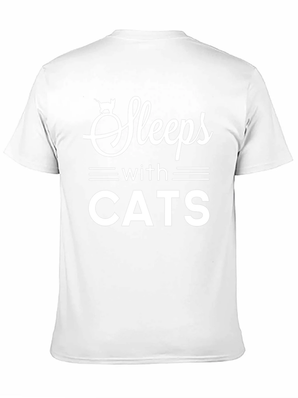 Sleeps With Cats T-Shirt Funny Cat Lover Tee product image 10