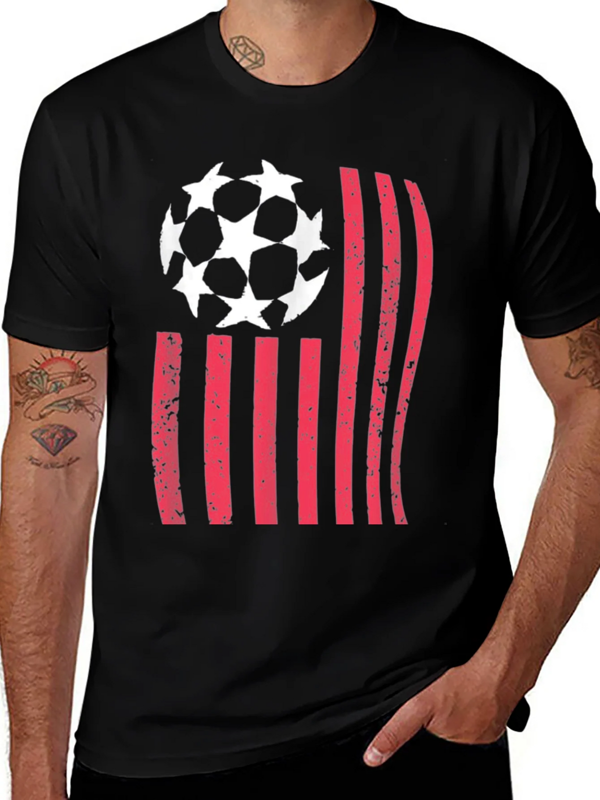 Soccer USA Flag Graphic T-Shirt product image 1