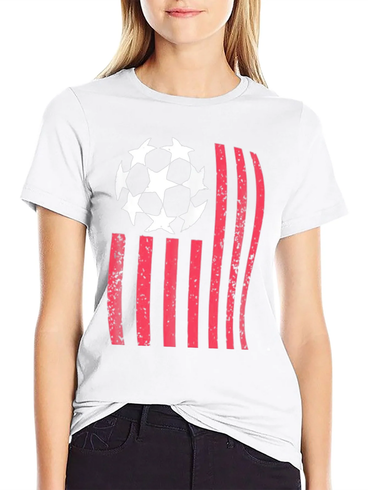 Soccer USA Flag Graphic T-Shirt product image 8