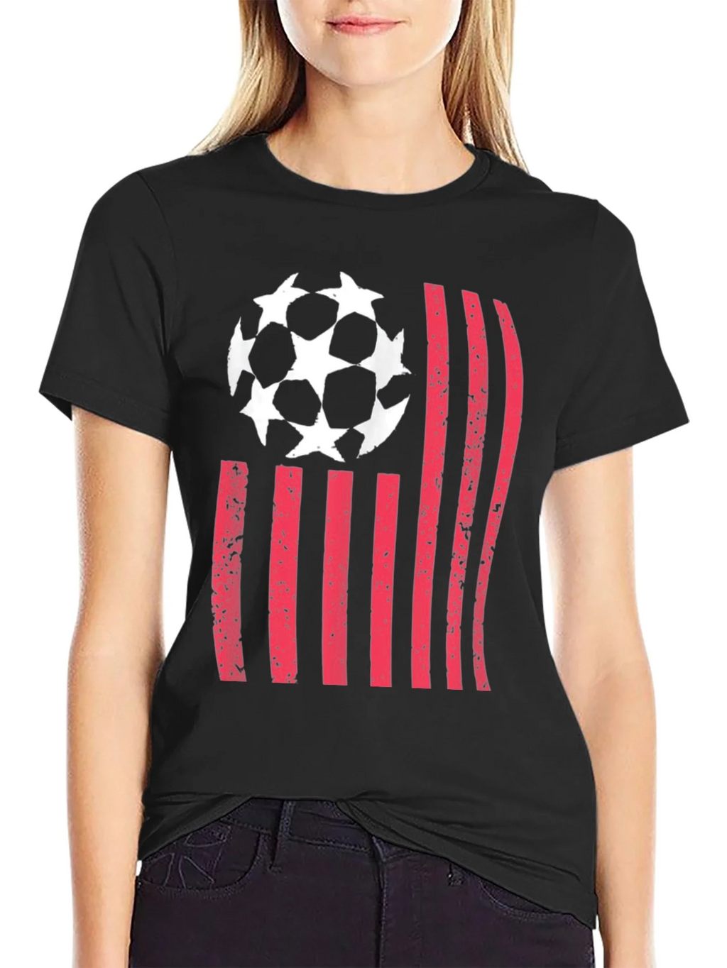 Soccer USA Flag Graphic T-Shirt product image 2