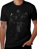 Mushroom and Spiderweb Graphic Tee - Black product image 1