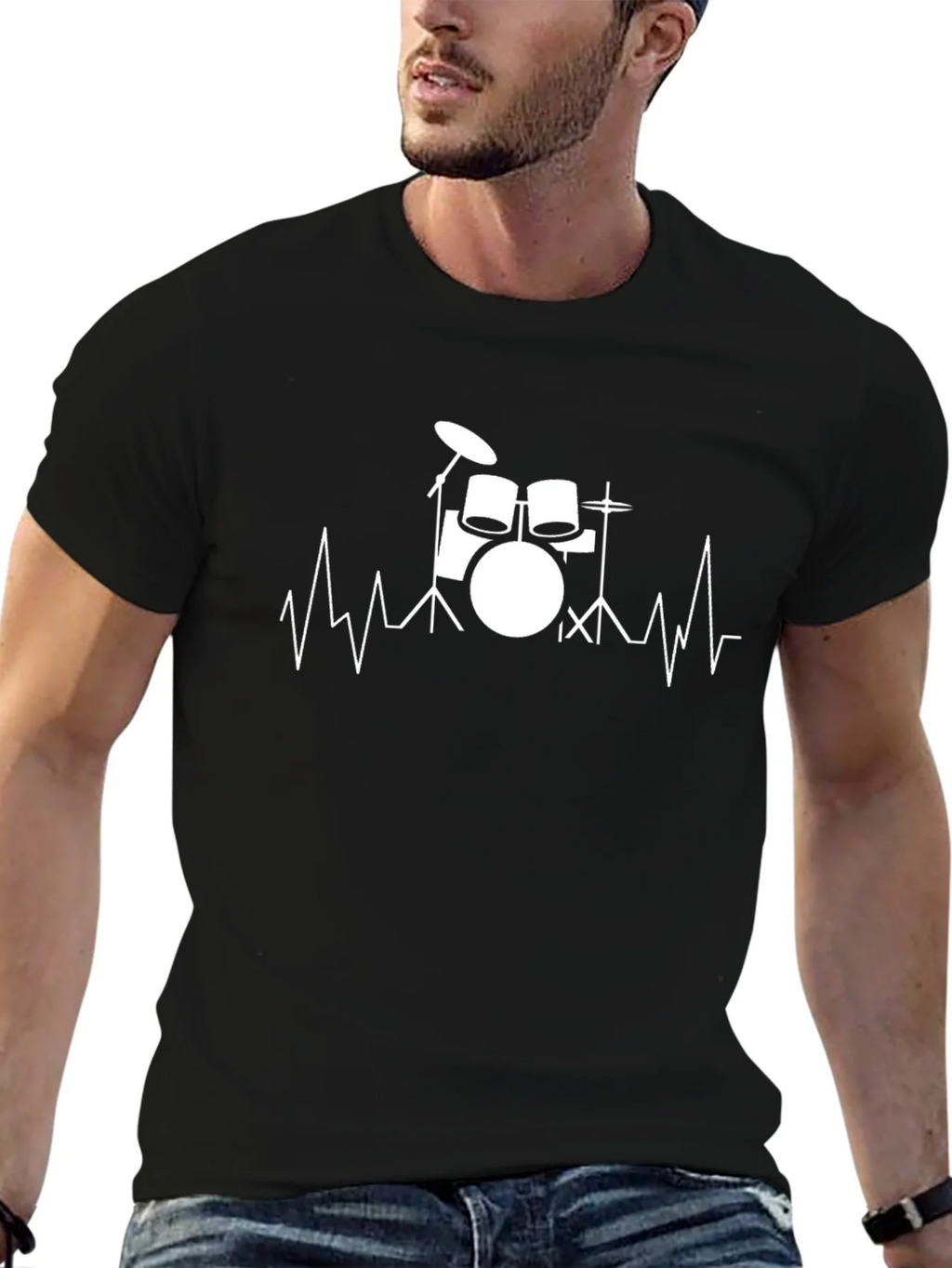 Drum Heartbeat T-Shirt - Music Lover Tee product image 6