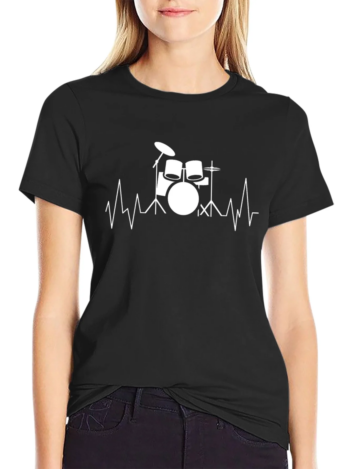 Drum Heartbeat T-Shirt - Music Lover Tee product image 2