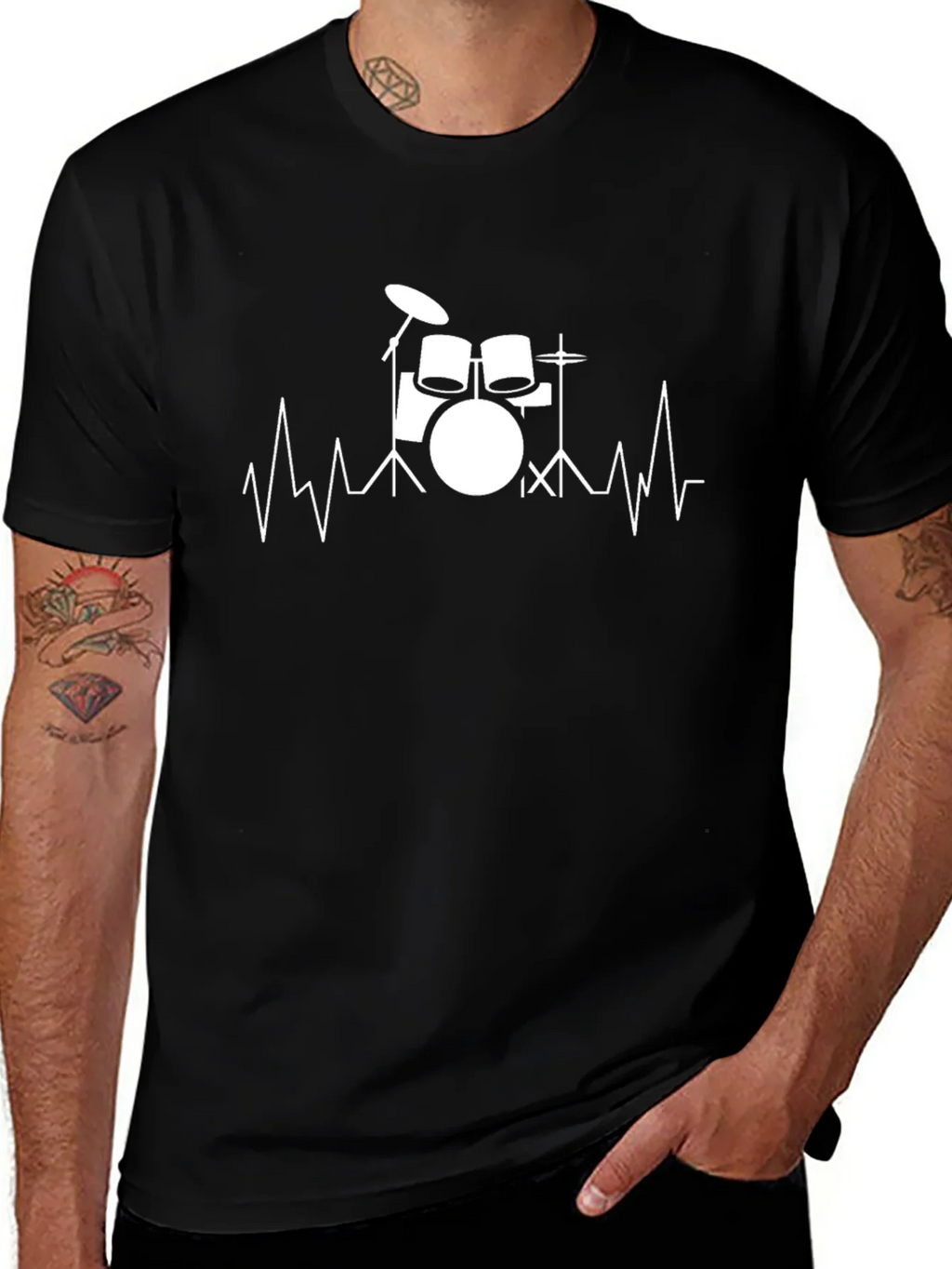 Drum Heartbeat T-Shirt - Music Lover Tee product image 1