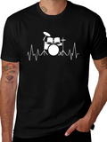 Drum Heartbeat T-Shirt - Music Lover Tee product image 1