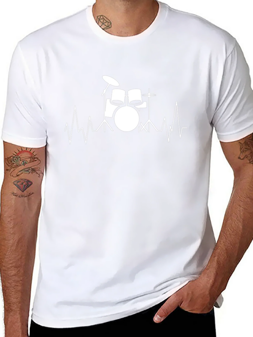 Drum Heartbeat T-Shirt - Music Lover Tee product image 7