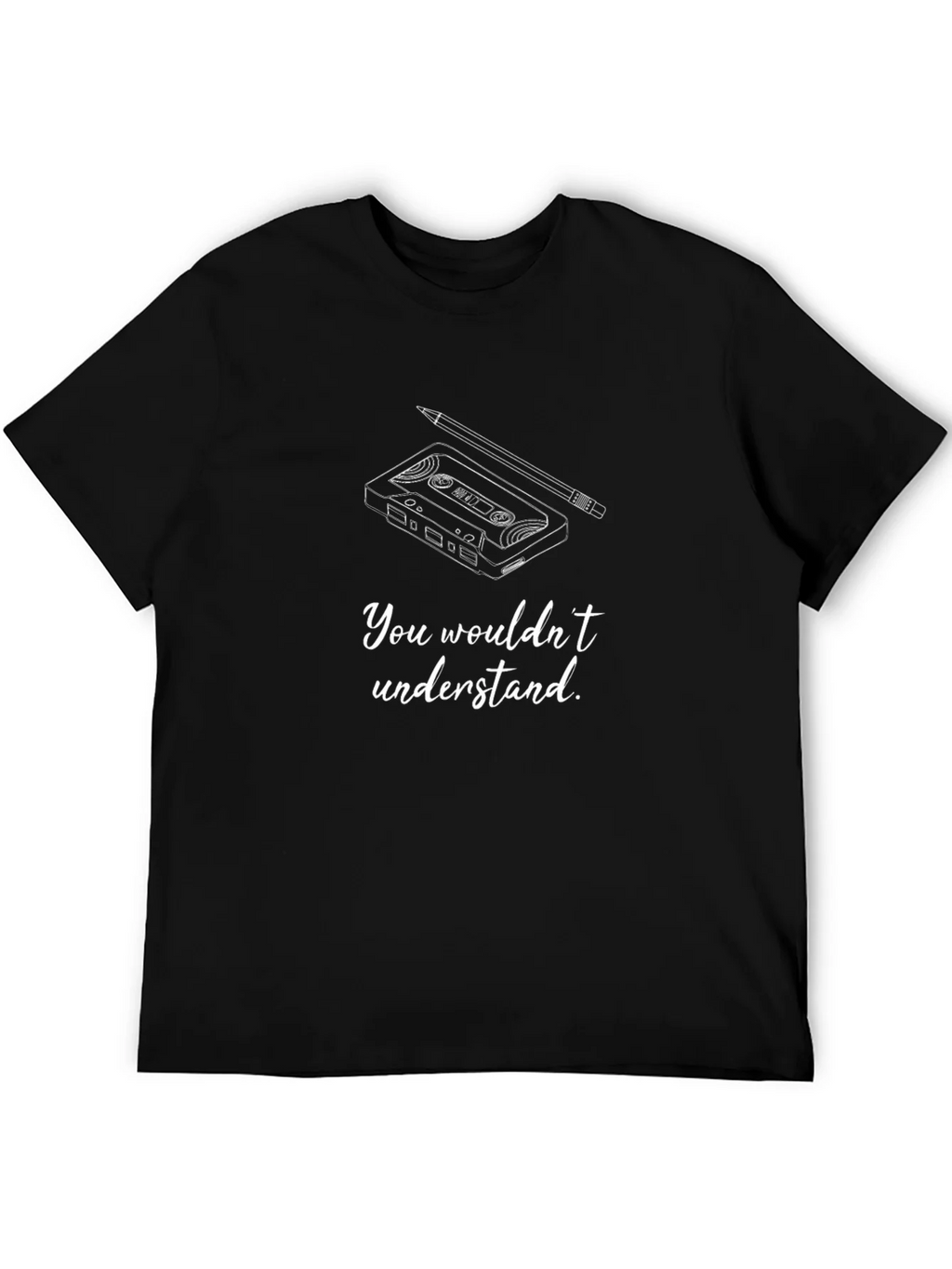 Cassette Tape & Pencil Graphic Tee - You Wouldnt Understand product image 5