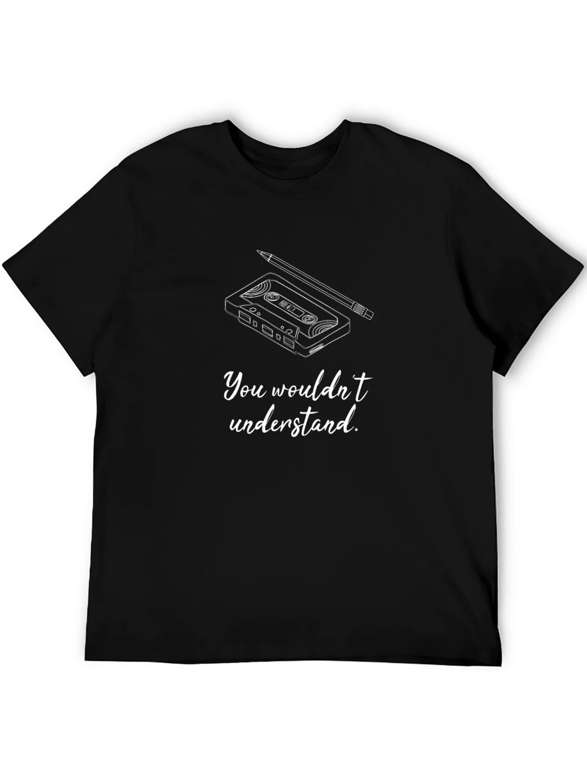 Cassette Tape & Pencil Graphic Tee - You Wouldnt Understand product image 5
