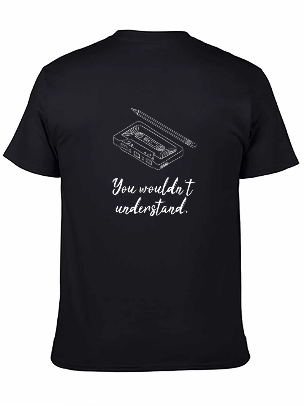 Cassette Tape & Pencil Graphic Tee - You Wouldnt Understand product image 4
