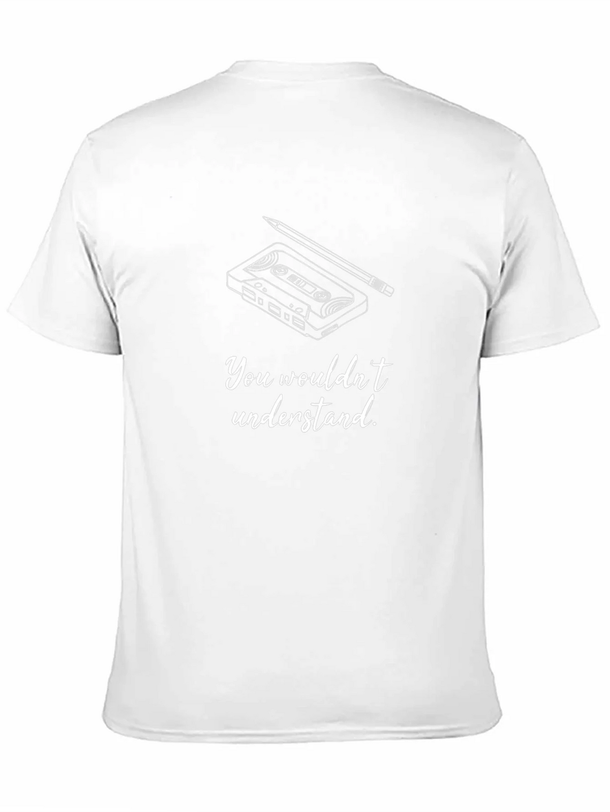 Cassette Tape & Pencil Graphic Tee - You Wouldnt Understand product image 10