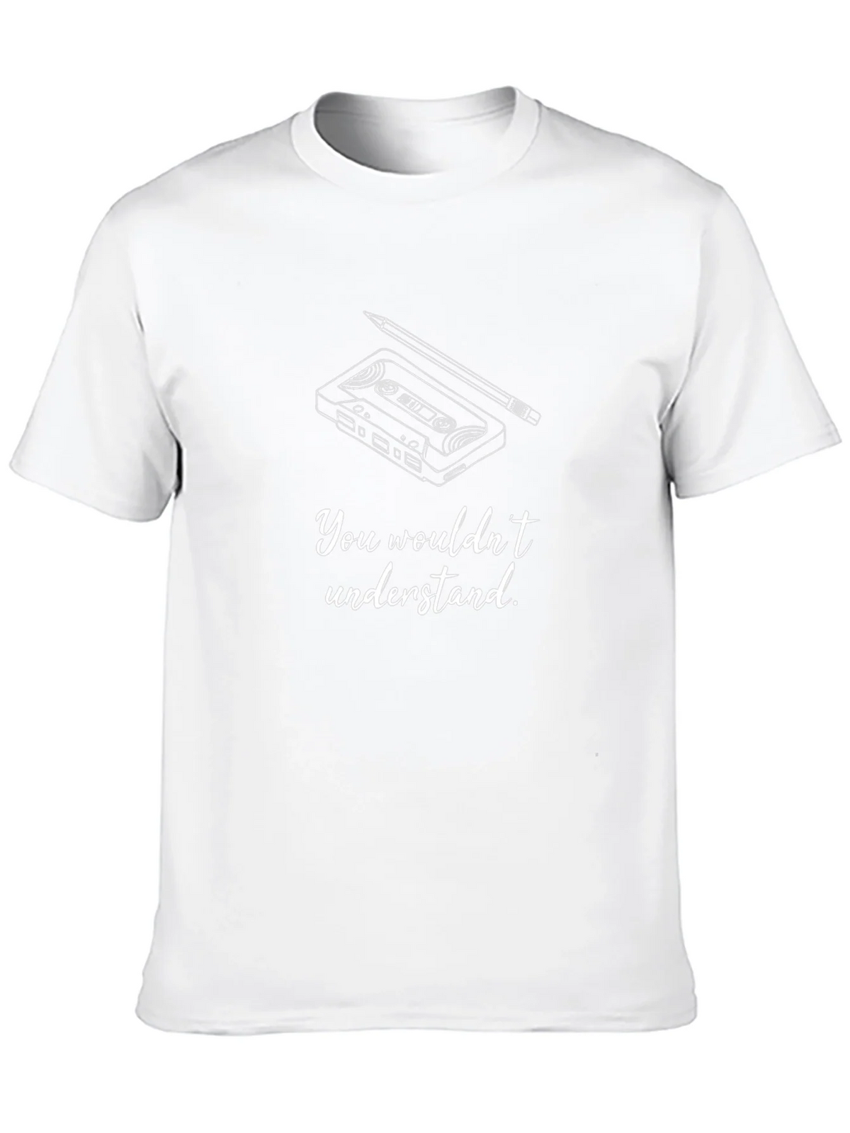 Cassette Tape & Pencil Graphic Tee - You Wouldnt Understand product image 9