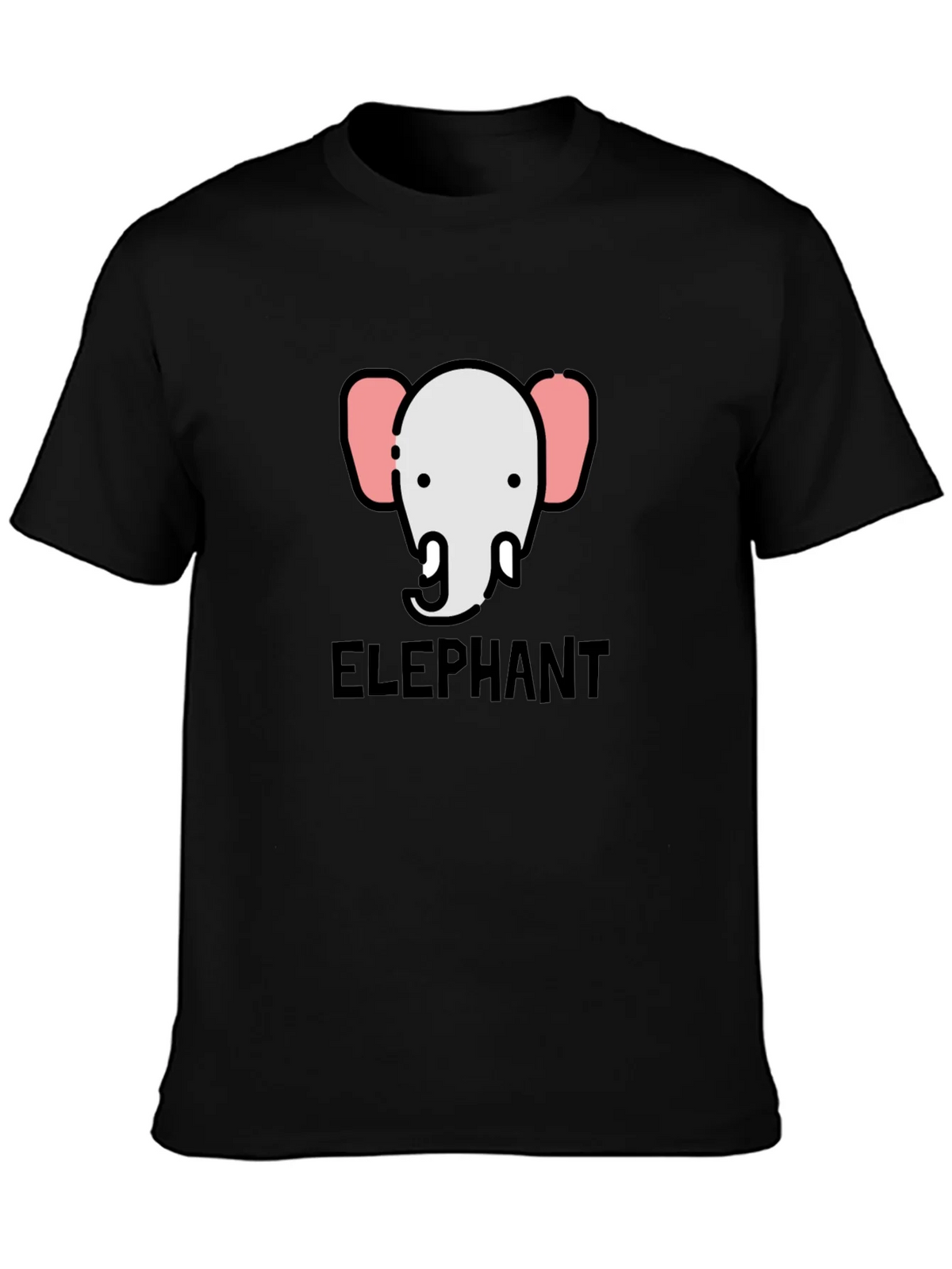 Elephant Graphic Tee - Black Cotton T-Shirt product image 3