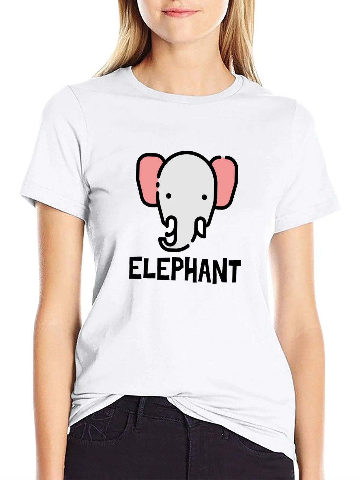 Elephant Graphic Tee - Black Cotton T-Shirt product image 8