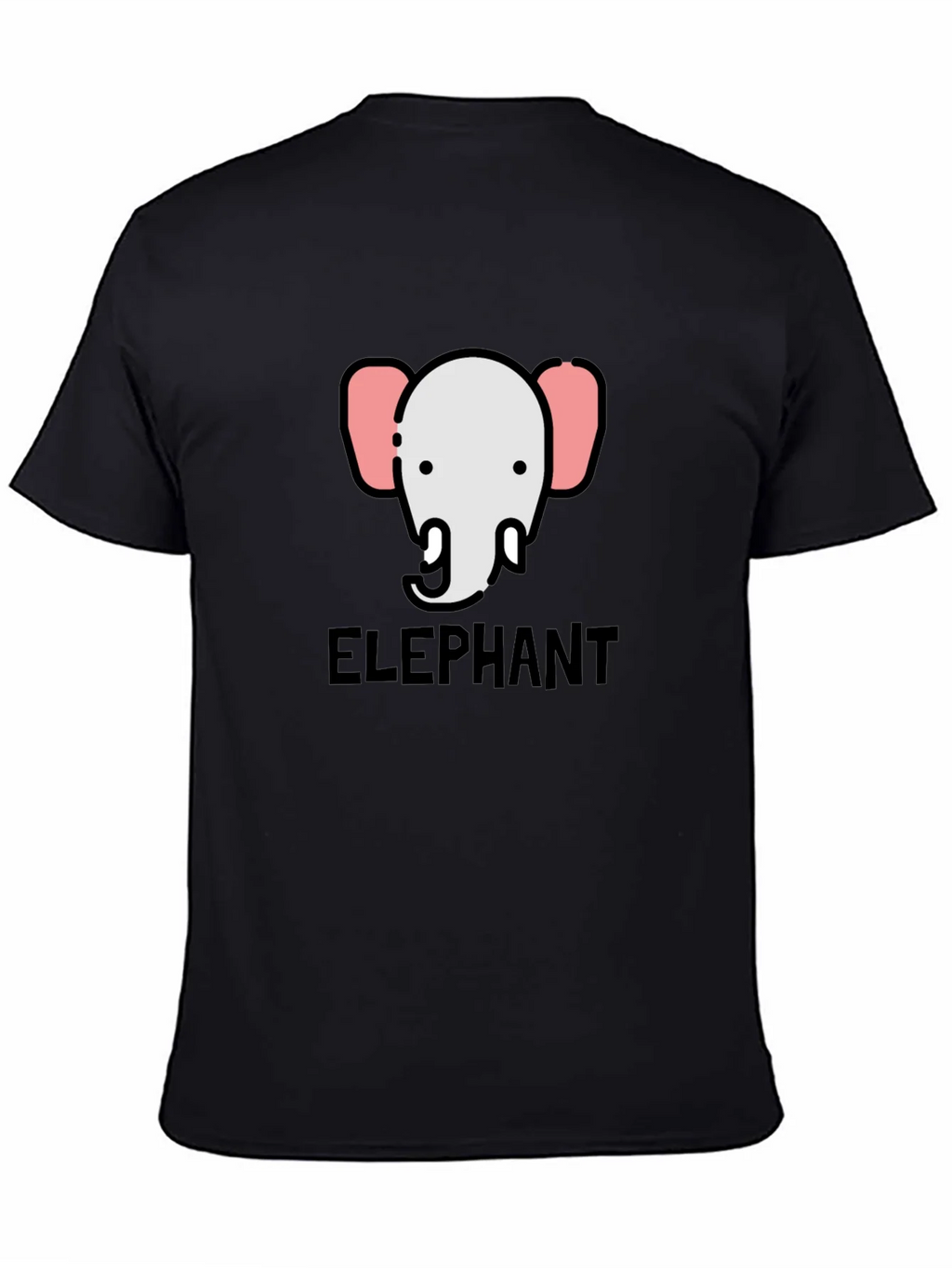 Elephant Graphic Tee - Black Cotton T-Shirt product image 4