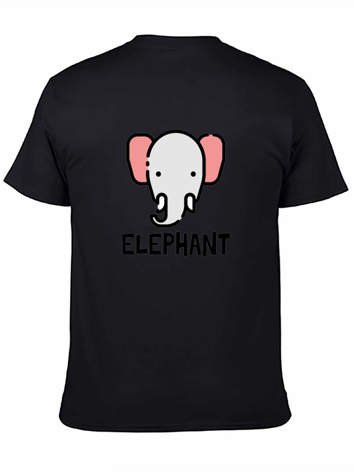 Elephant Graphic Tee - Black Cotton T-Shirt product image 4