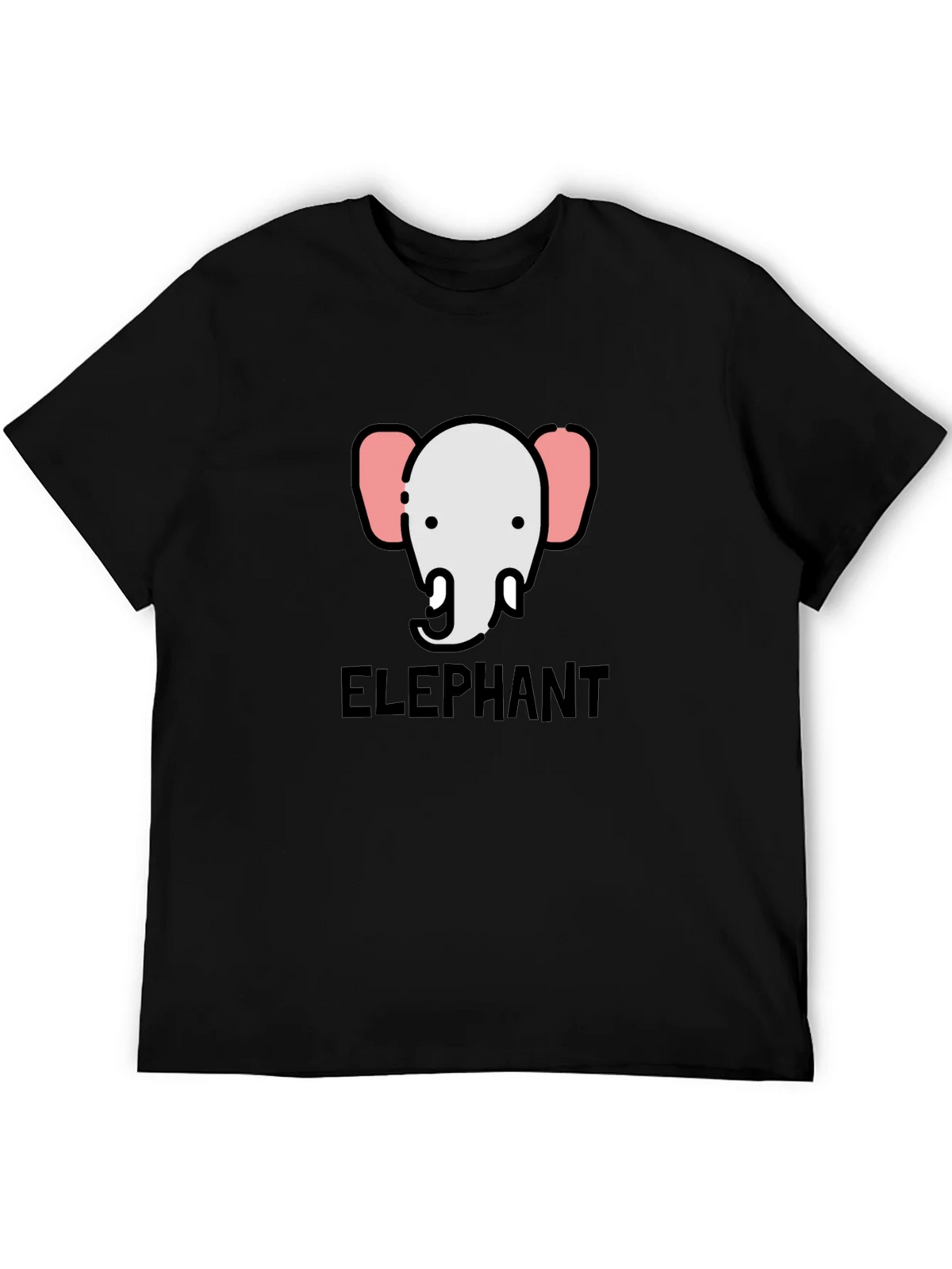 Elephant Graphic Tee - Black Cotton T-Shirt product image 5