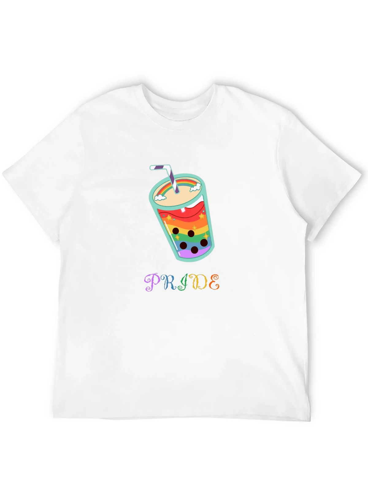 Pride Rainbow Boba Tea Graphic T-Shirt product image 11