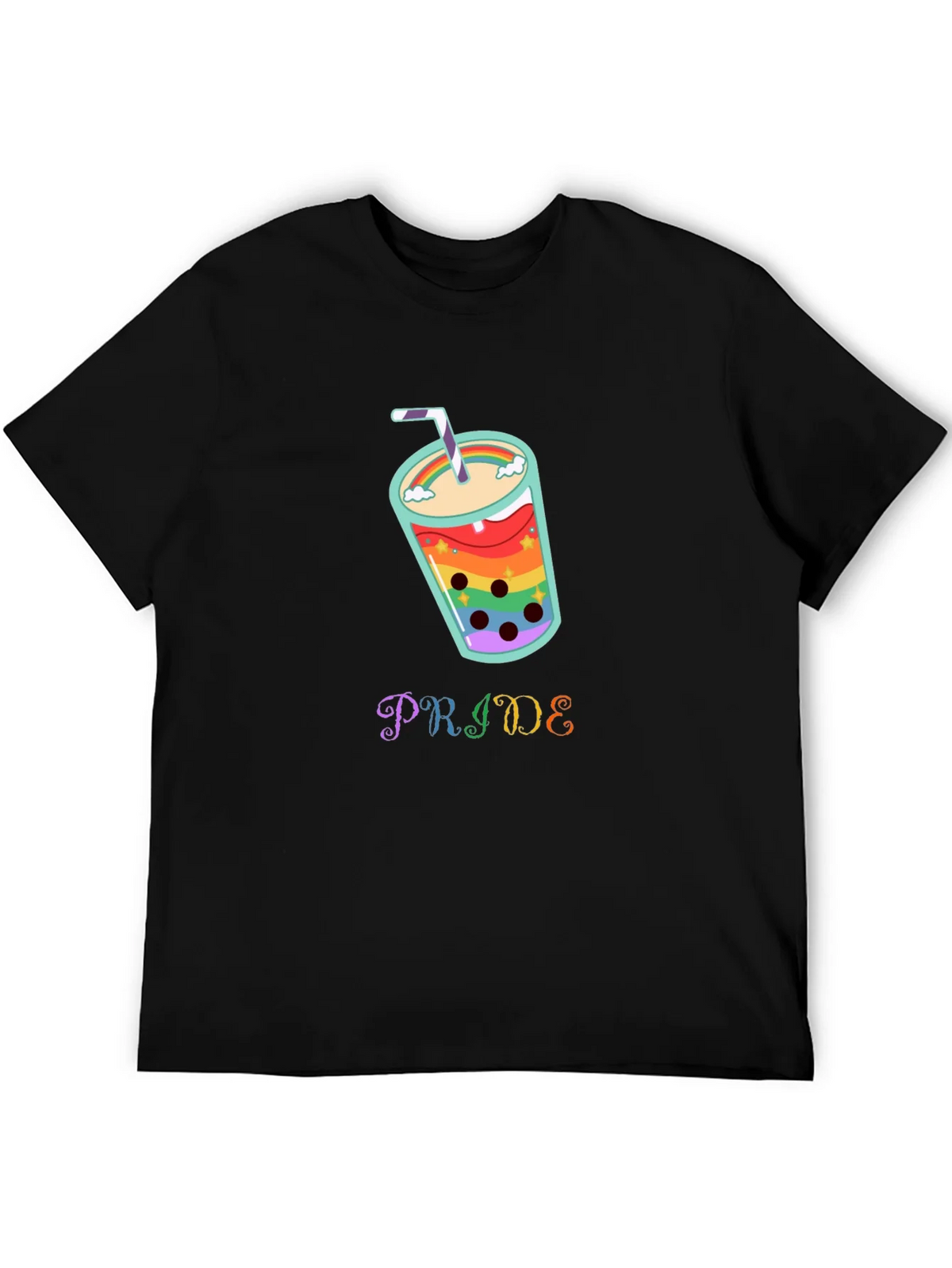 Pride Rainbow Boba Tea Graphic T-Shirt product image 5