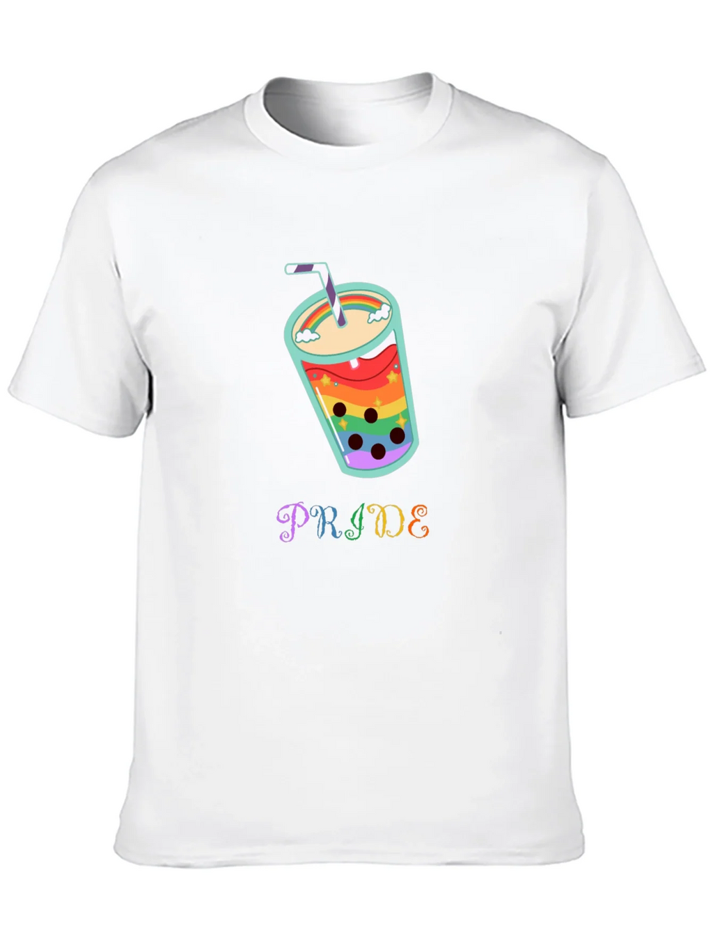Pride Rainbow Boba Tea Graphic T-Shirt product image 9