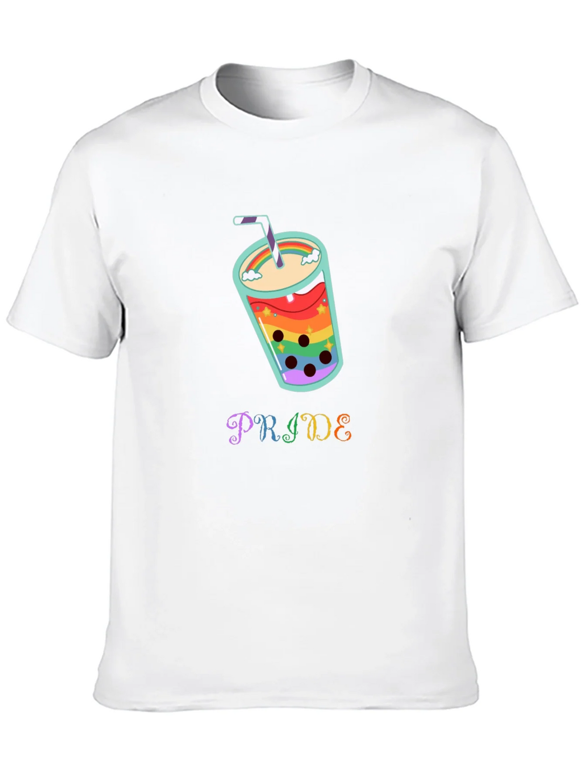 Pride Rainbow Boba Tea Graphic T-Shirt product image 9