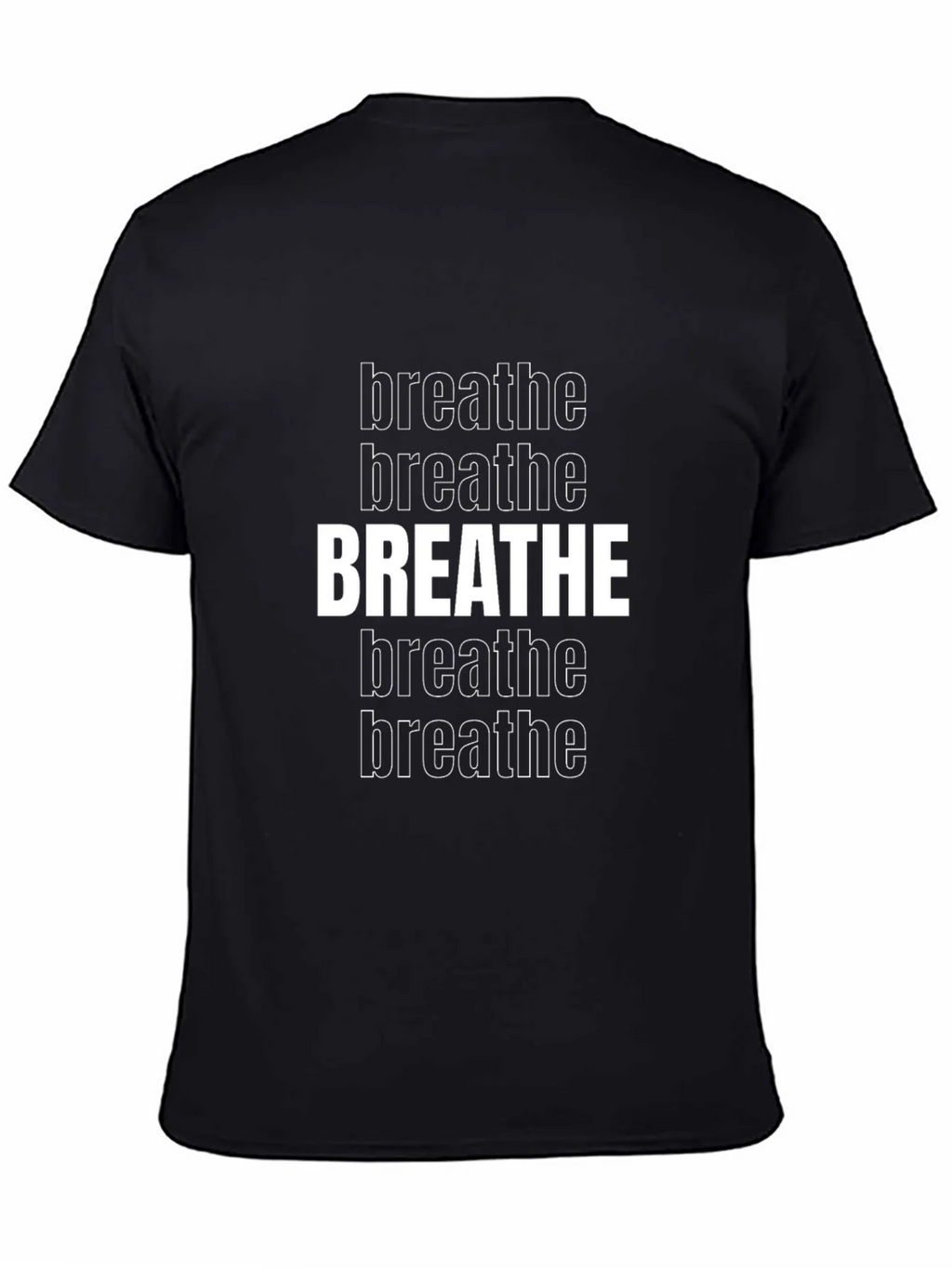 Breathe Graphic Tee - Stylish Black T-Shirt for Men product image 4