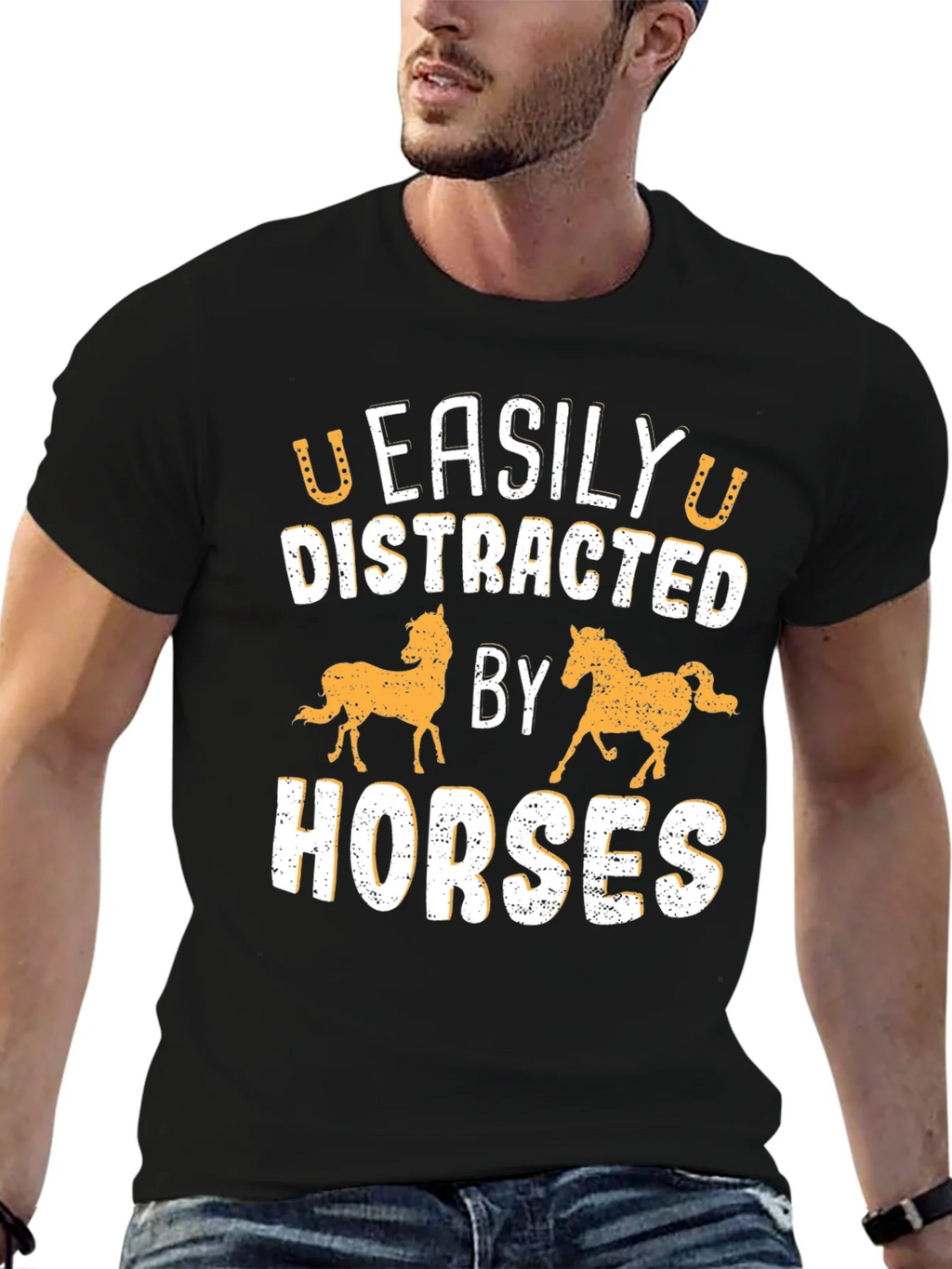 Easily Distracted By Horses Graphic T-Shirt product image 6