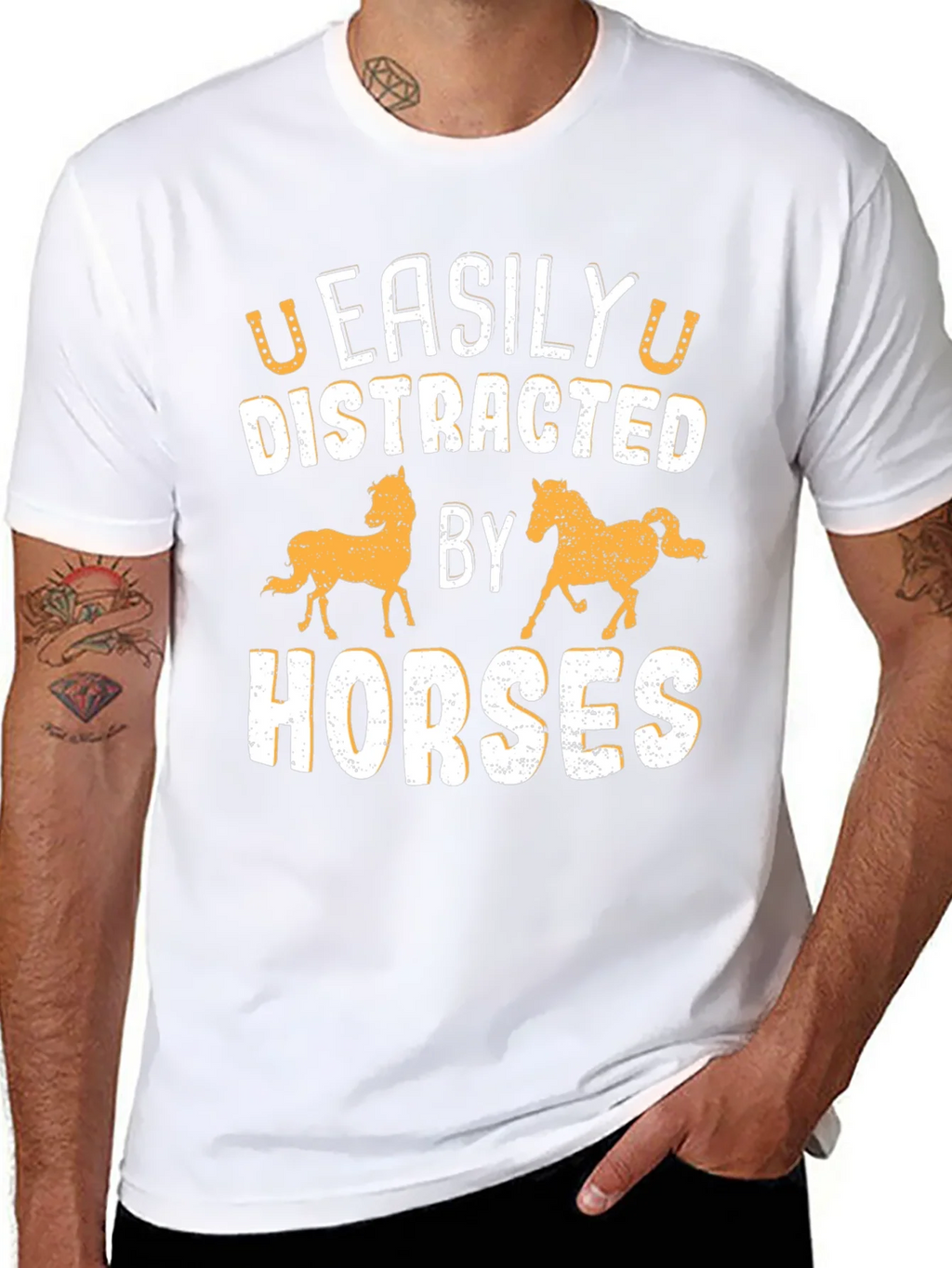 Easily Distracted By Horses Graphic T-Shirt product image 7